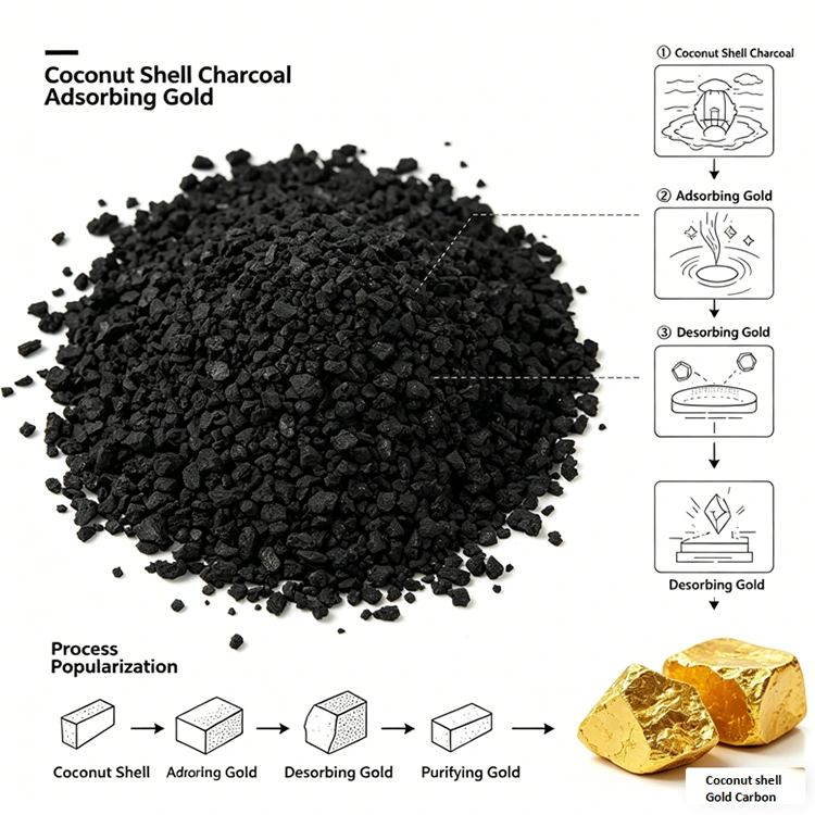 1200 Iod Value Coconut Testa Carbon pro Aurum Recuperatio