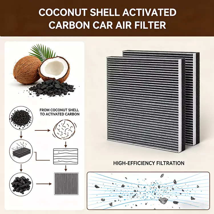 Automotive Cameram Air Filter Carbon Layer
