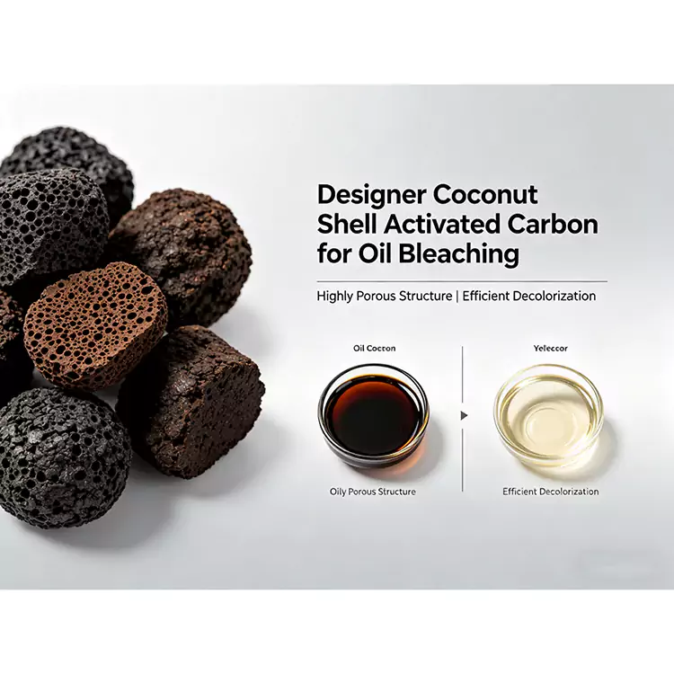 Oleum edibile Decolorization Cocoes Testa Carbon