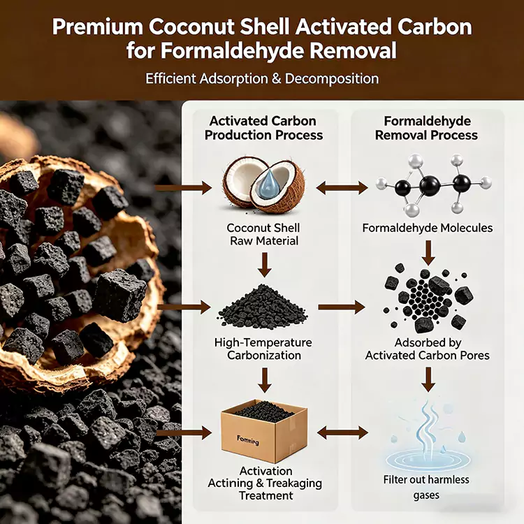 Formaldehyde remotio Cocoes Testa Carbon